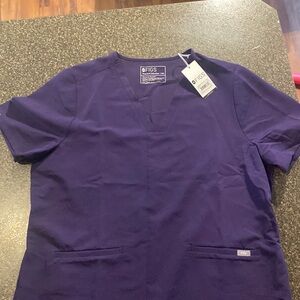 Purple jam figs scrub top